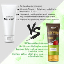 Load image into Gallery viewer, WOW Skin Science Apple Cider Vinegar Face Wash - No Parabens, Sulphate, Silicones & Color - 100 ml
