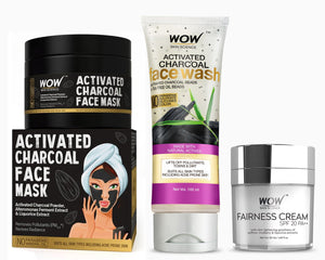 WOW Skin Science Activated Charcoal Face Mask with PM 2.5 Anti-Pollution Shield No Parabens & Mineral Oil Wash Off Face Mask - 200 ml